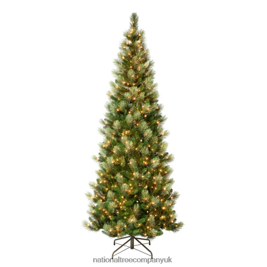 Trees | National Tree Company First Traditions Pre-Lit Charleston Pine Snowy Slim Christmas Tree Clear Incandescent Lights Plug In 9 ft F2L4F186